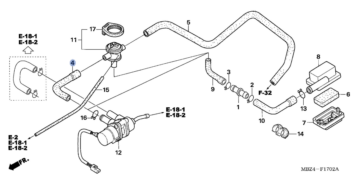 Honda OEM part 17251-MBZ-L10