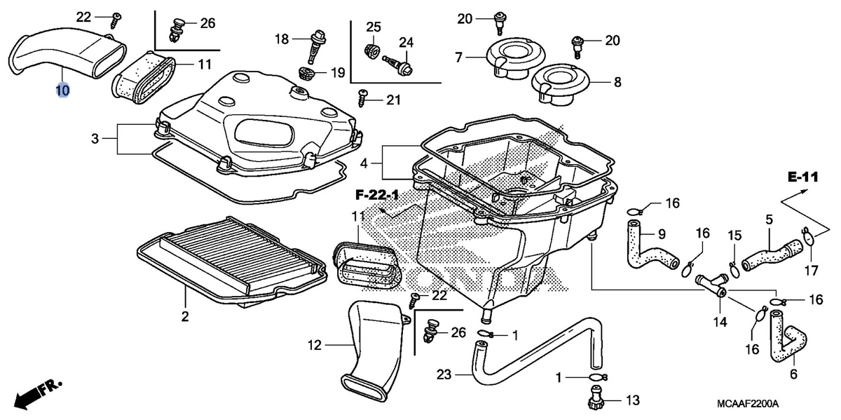 Honda OEM part 17251-MCA-S40