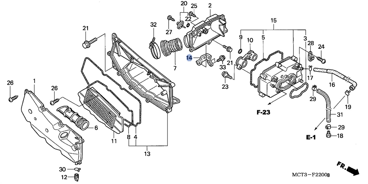 Honda OEM part 17251-MCT-000