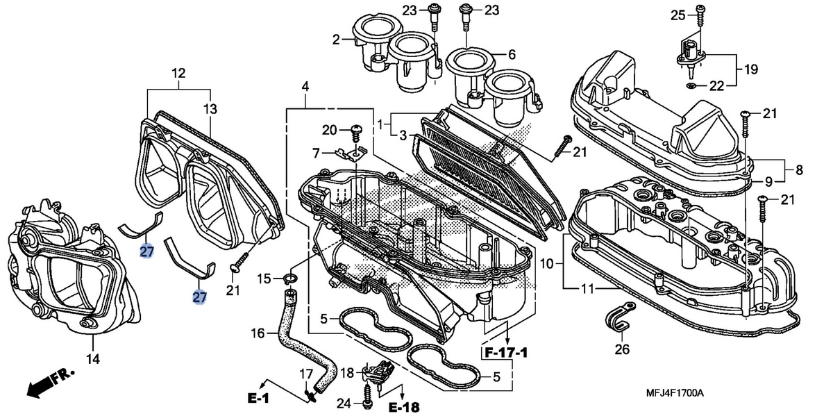Honda OEM part 17251-MFJ-A40