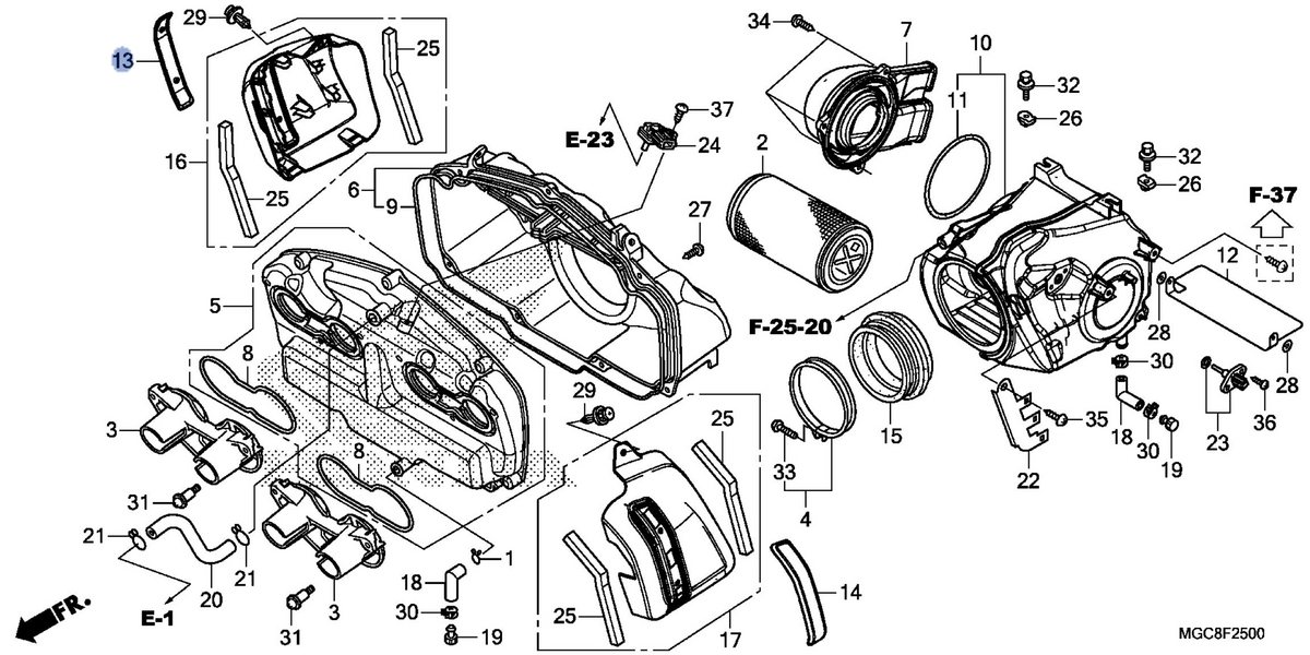 Honda OEM part 17251-MGC-JB0