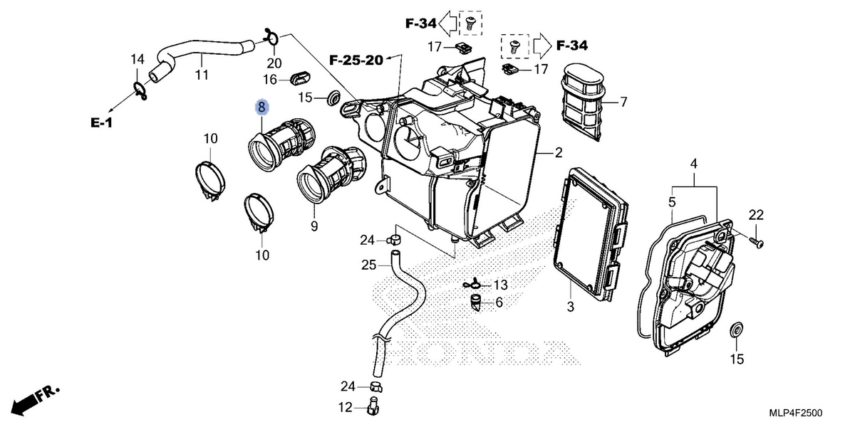 Honda OEM part 17251-MLP-AA0