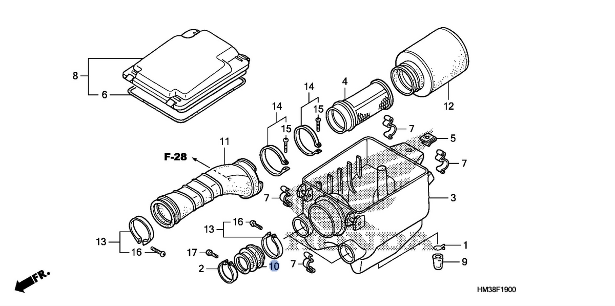 Honda OEM part 17252-HC0-000