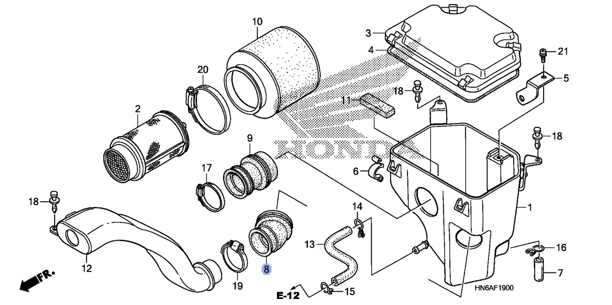 Honda OEM part 17252-HF1-670