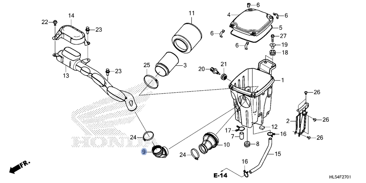 Honda OEM part 17252-HL5-E60