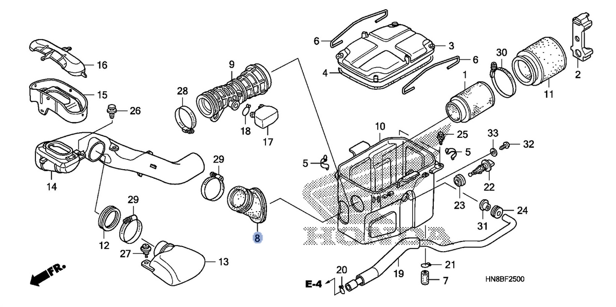Honda OEM part 17252-HN8-A60