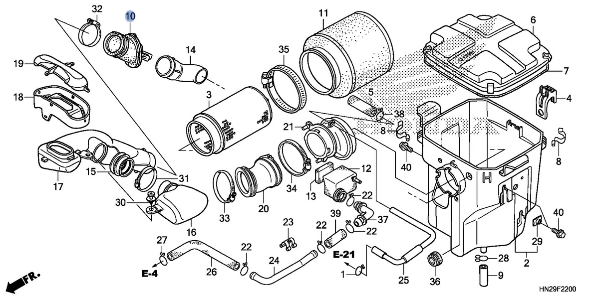 Honda OEM part 17252-HP0-A00
