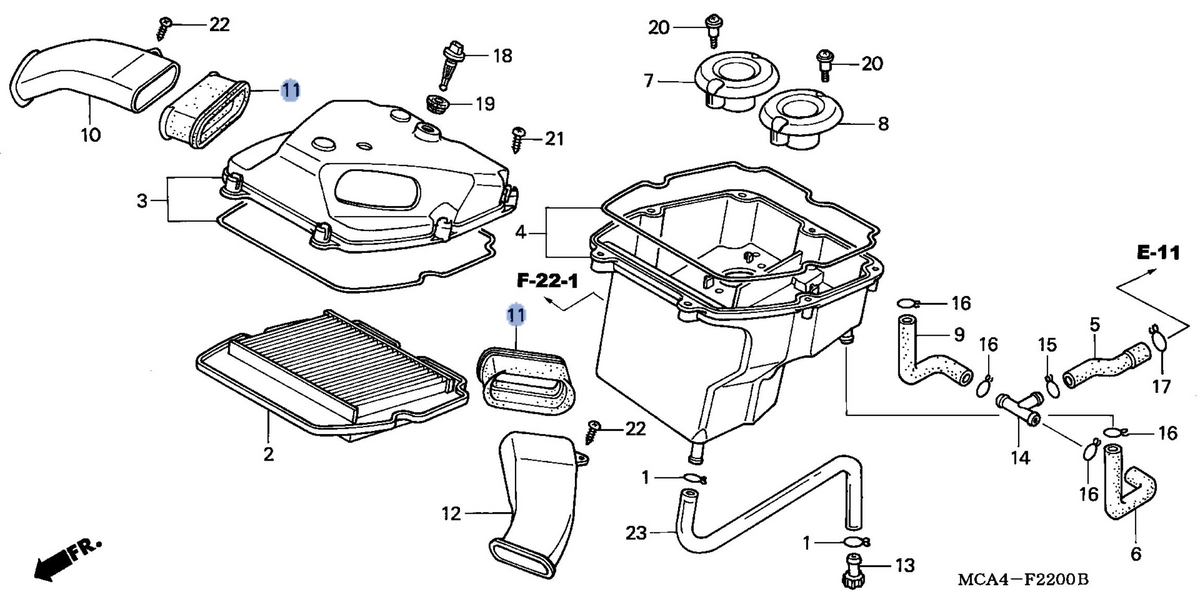 Honda OEM part 17252-MCA-A61