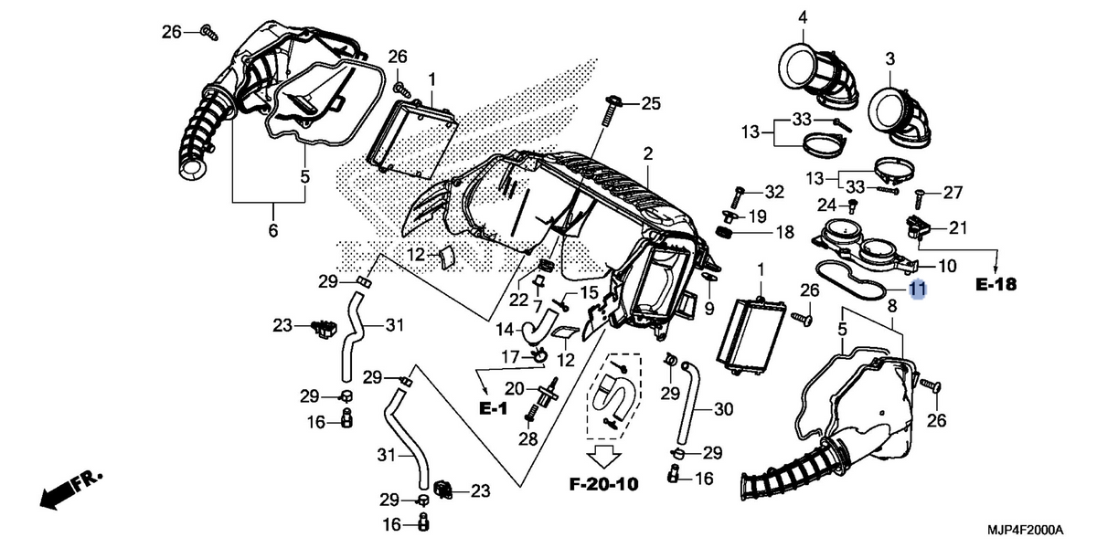 Honda OEM part 17252-MJP-G50