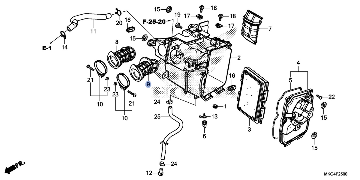 Honda OEM part 17252-MKG-A00