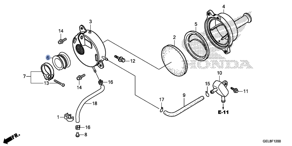Honda OEM part 17253-GEL-A80