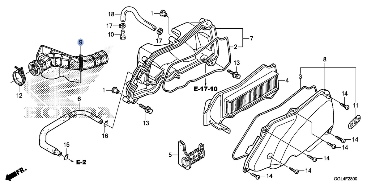 Honda OEM part 17253-GFC-770
