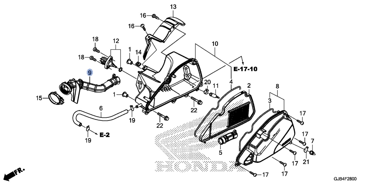 Honda OEM part 17253-GGZ-J00