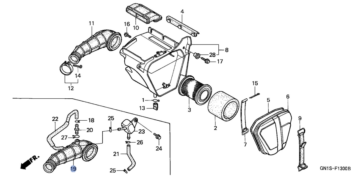 Honda OEM part 17253-GN1-A40