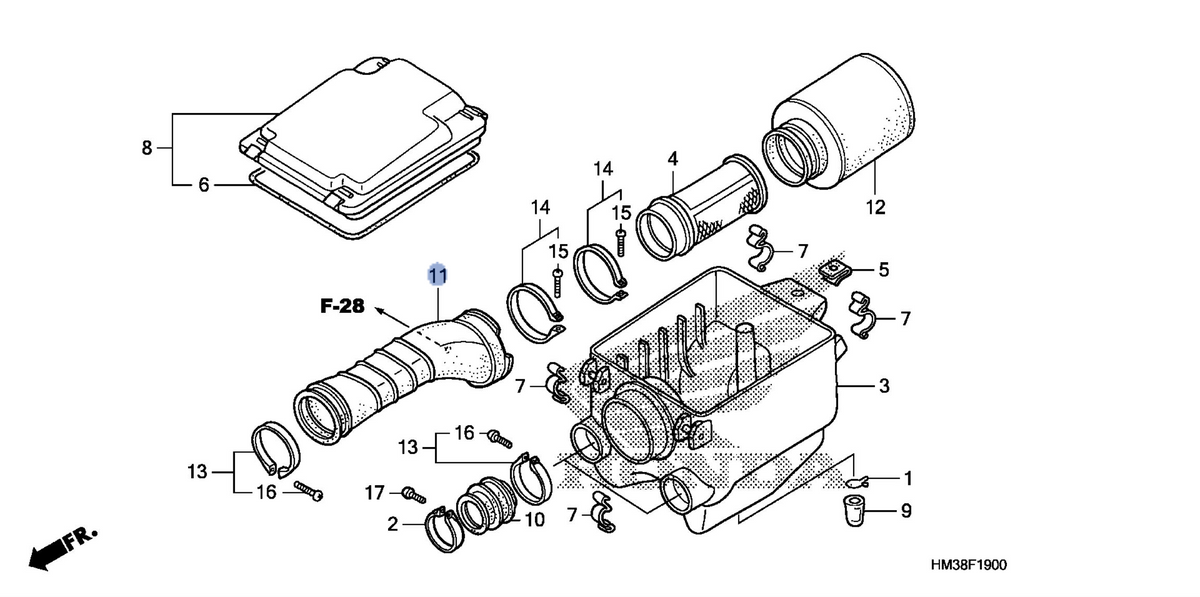 Honda OEM part 17253-HM3-L00