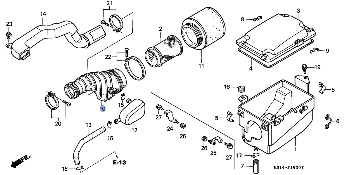 Honda OEM part 17253-HN1-A20