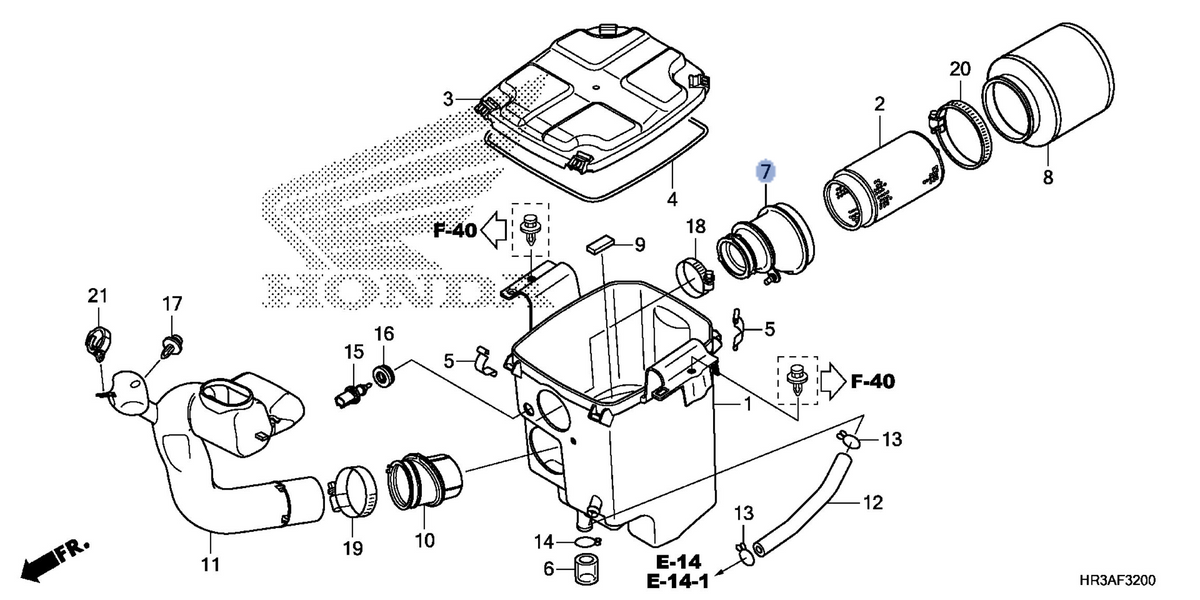 Honda OEM part 17253-HR3-A20