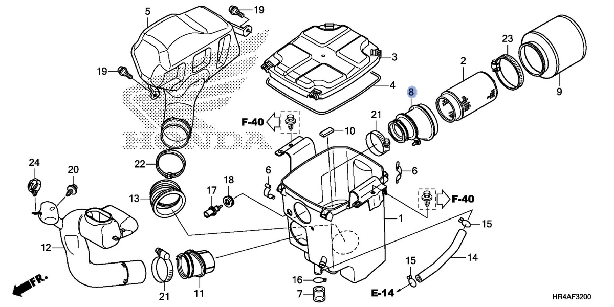 Honda OEM part 17253-HR4-A20