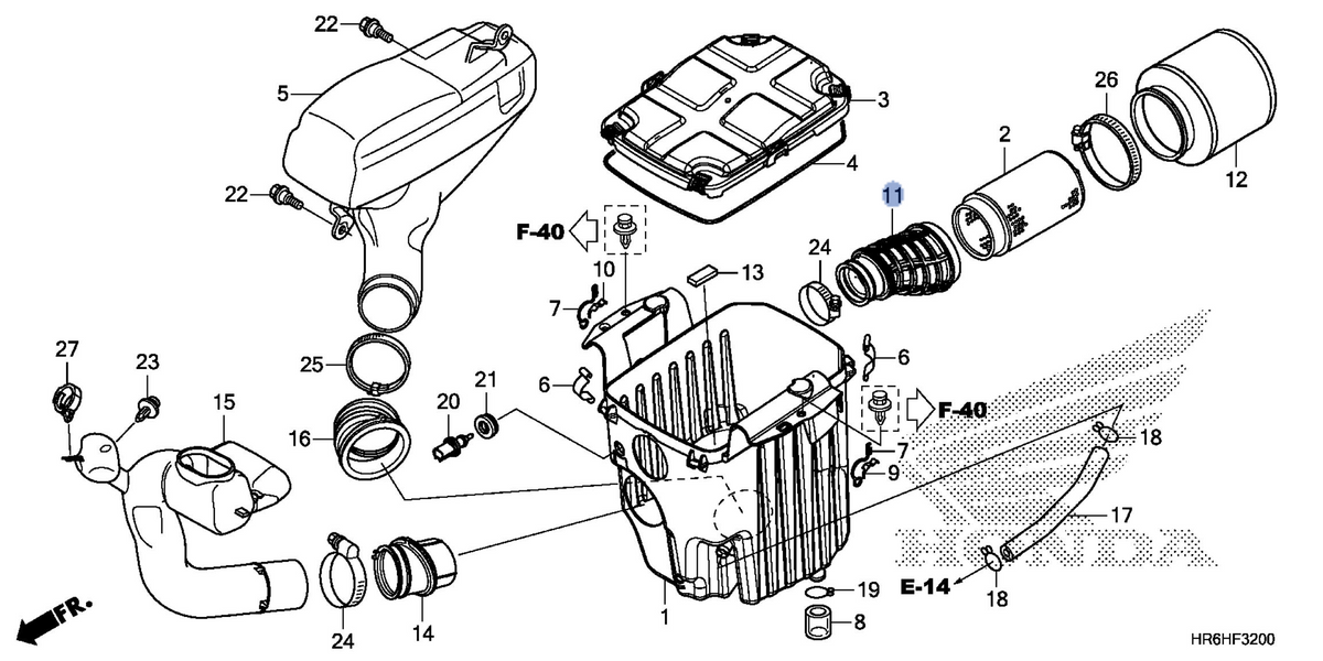 Honda OEM part 17253-HR6-A60