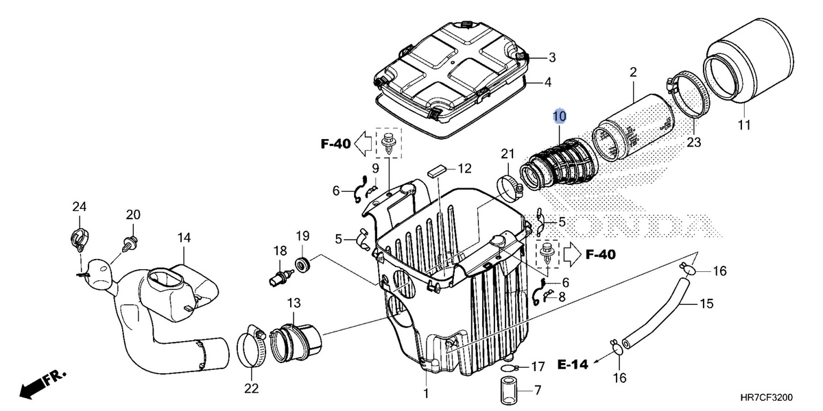 Honda OEM part 17253-HR7-A80