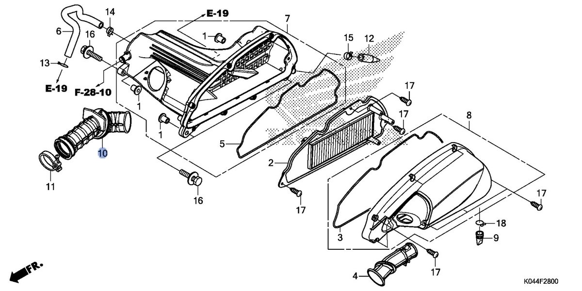 Honda OEM part 17253-K04-931