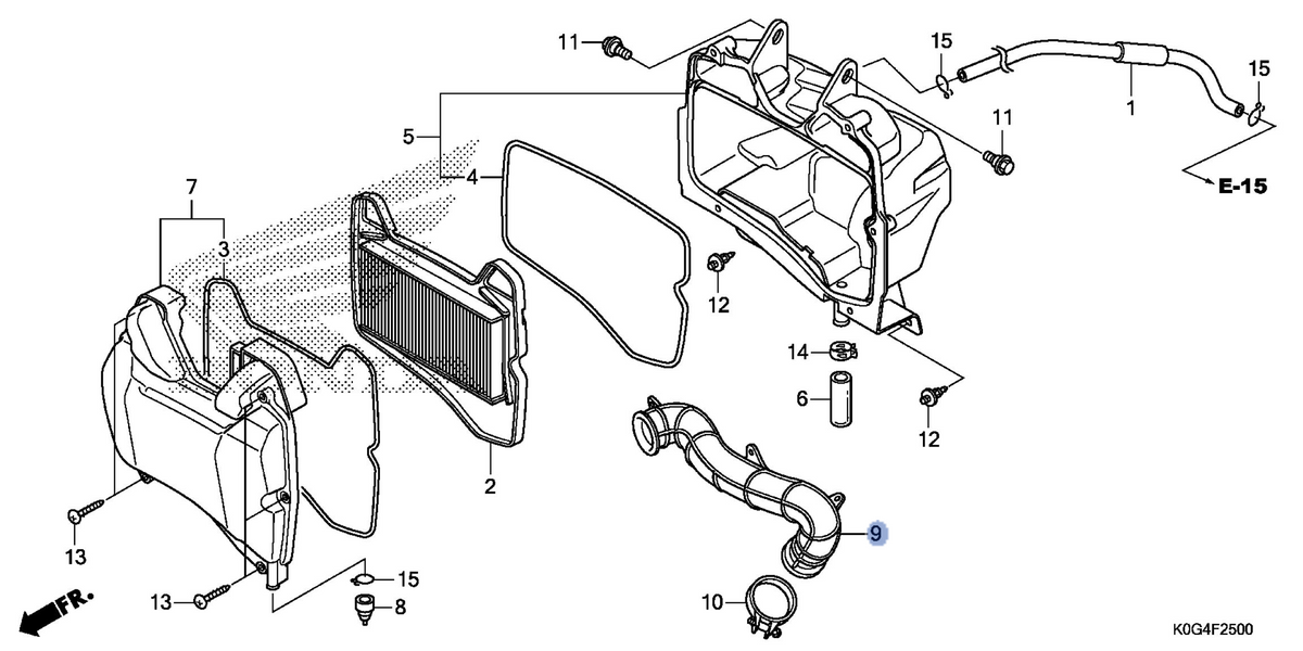Honda OEM part 17253-K0G-900