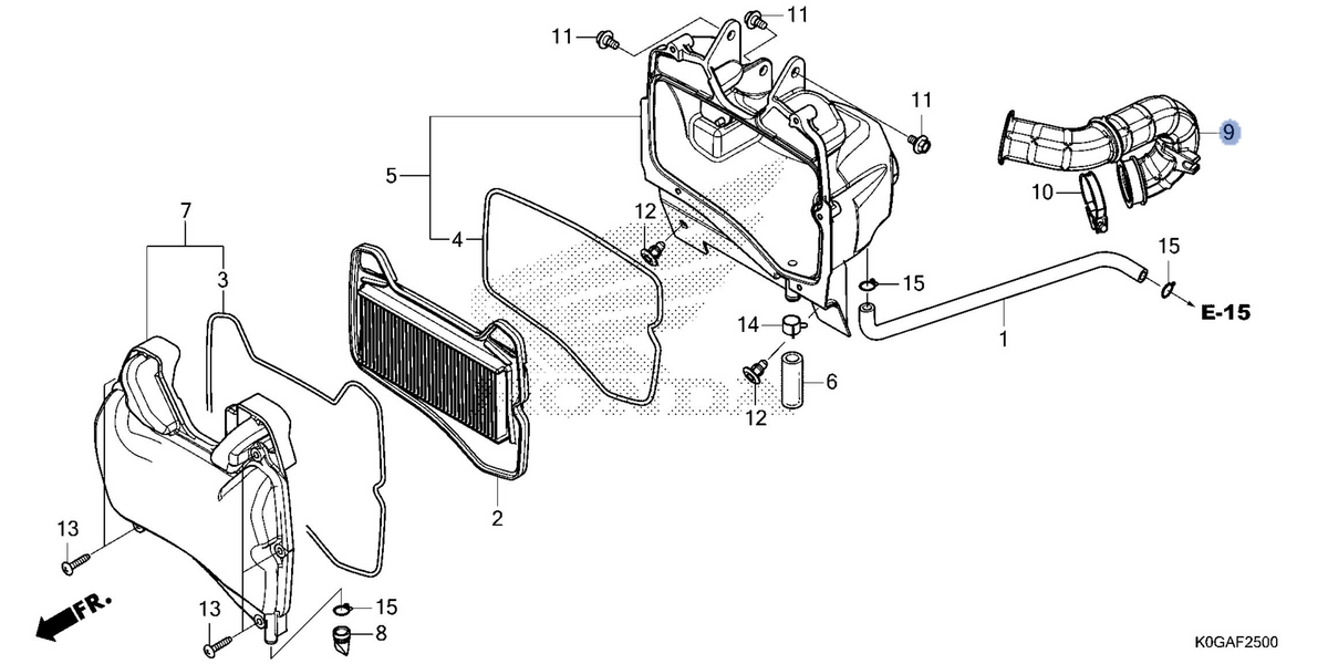 Honda OEM part 17253-K0G-T20