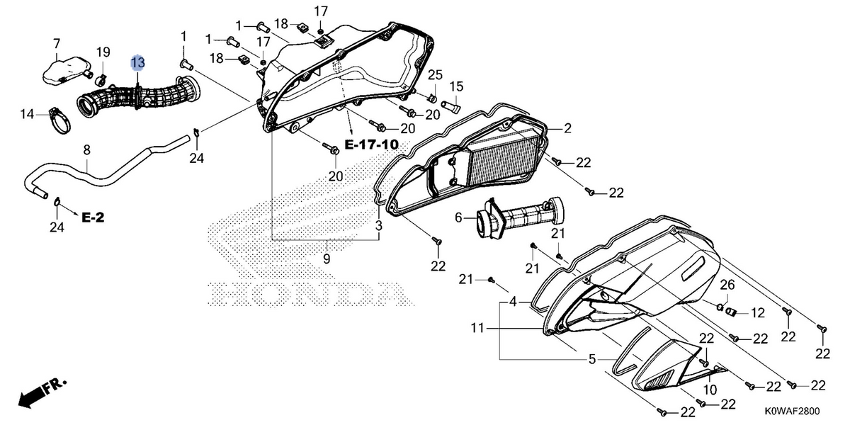 Honda OEM part 17253-K1Z-J10