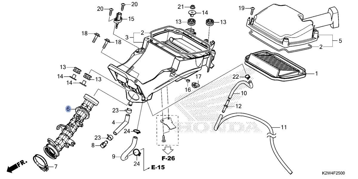 Honda OEM part 17253-K2W-J10