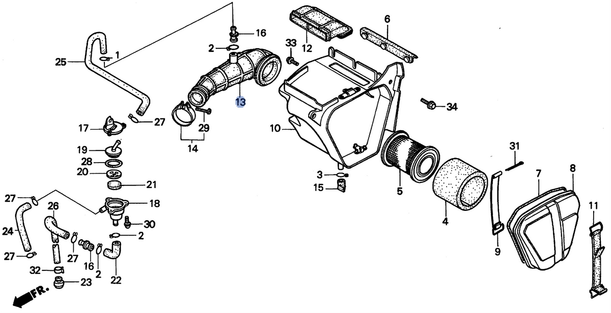 Honda OEM part 17253-KN4-L10