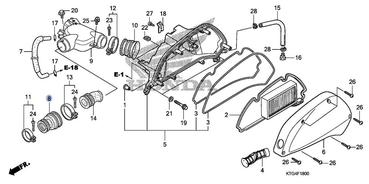 Honda OEM part 17253-KTF-641