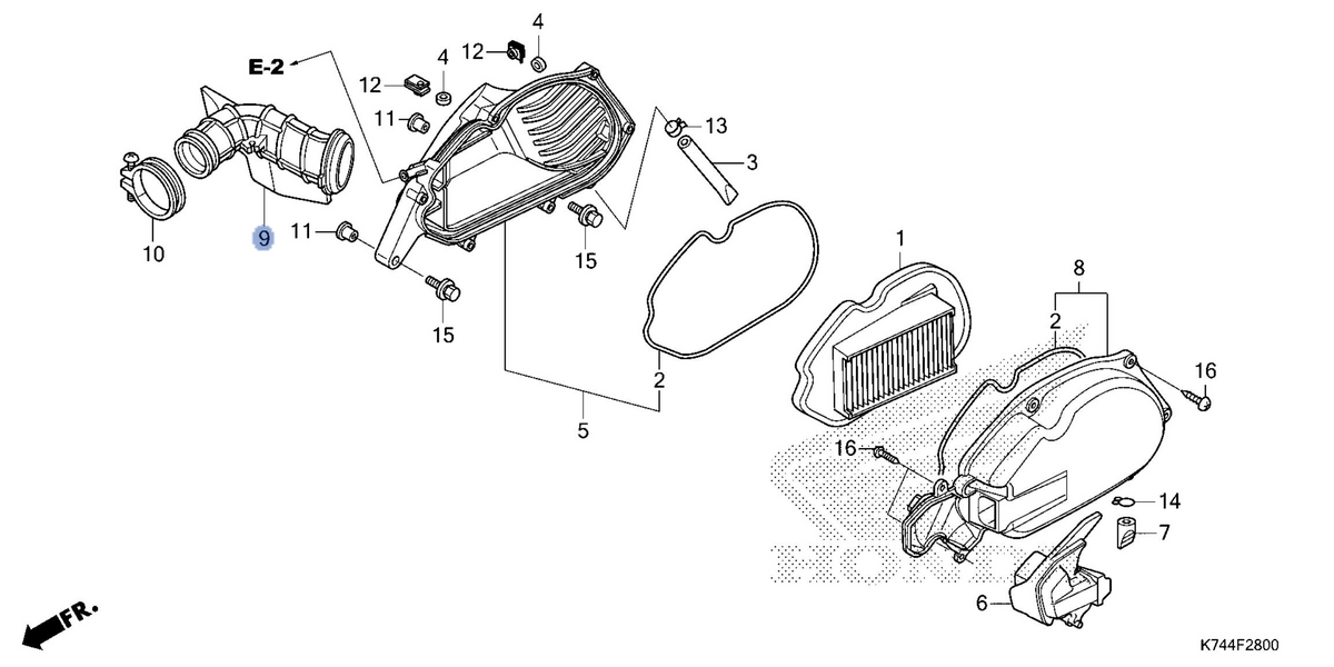 Honda OEM part 17253-KVT-G00