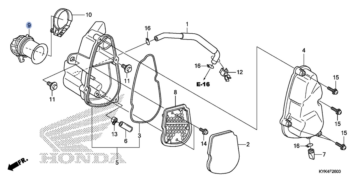 Honda OEM part 17253-KYK-910
