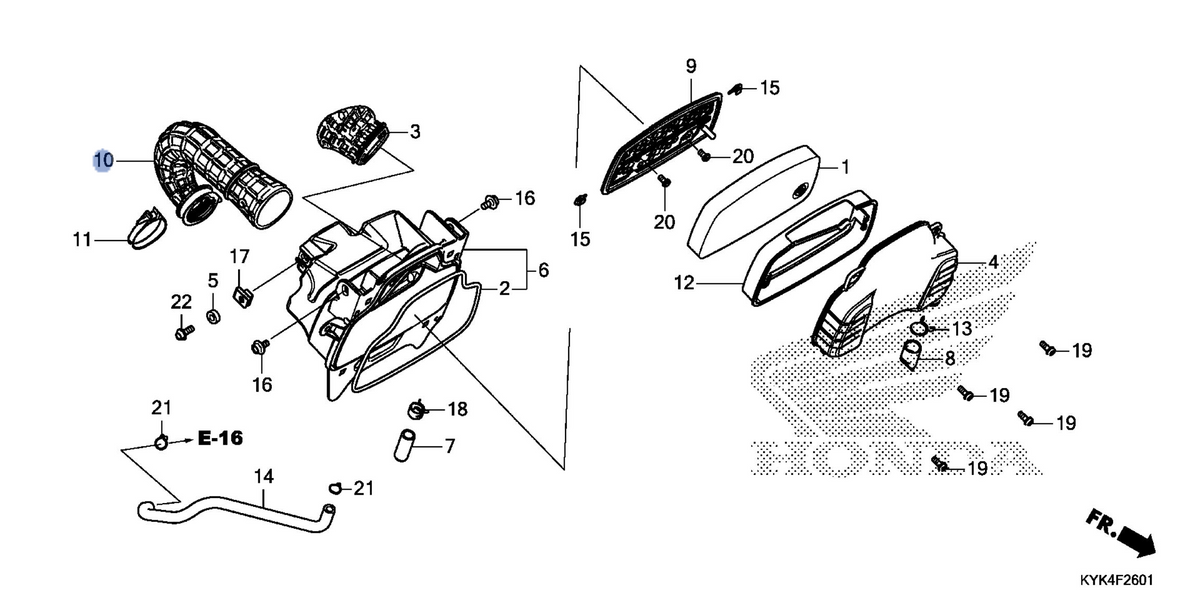Honda OEM part 17253-KYK-D10