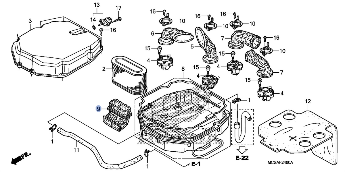 Honda OEM part 17253-MCS-G01