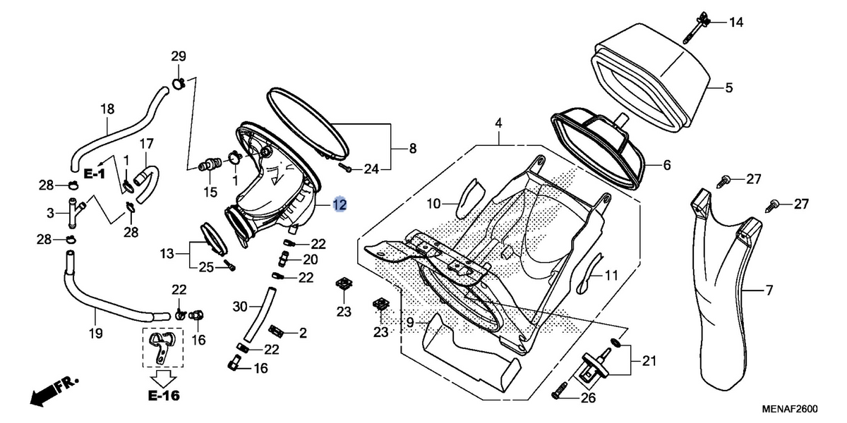 Honda OEM part 17253-MEN-A70