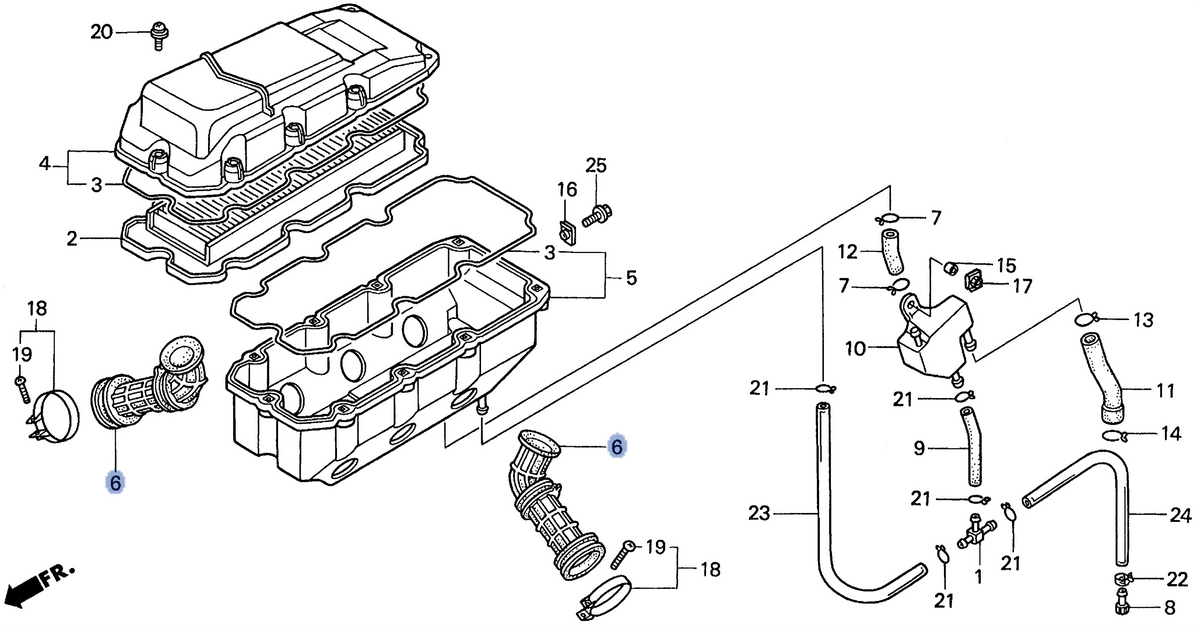 Honda OEM part 17253-MZ0-000