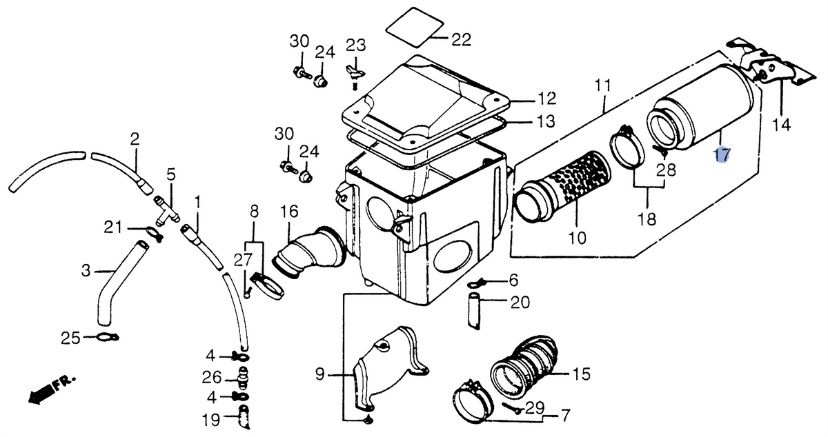 Honda OEM part 17254-958-013