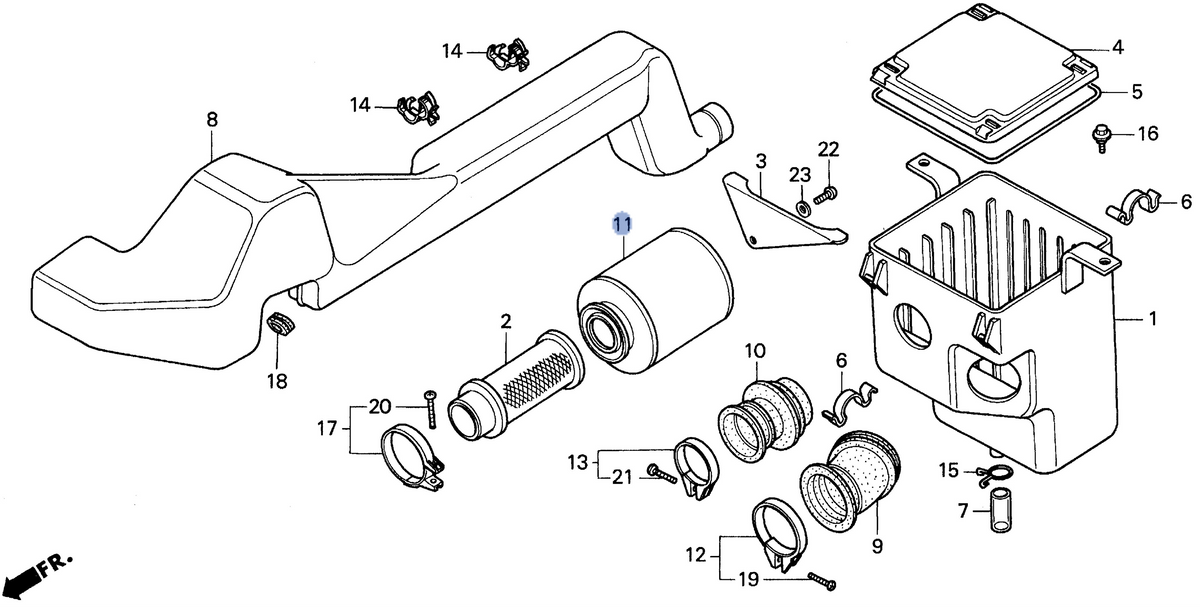 Honda OEM part 17254-HF1-910