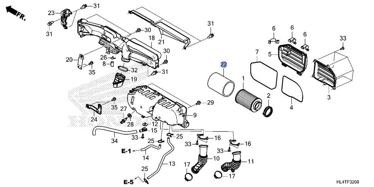 Honda OEM part 17254-HL4-B70