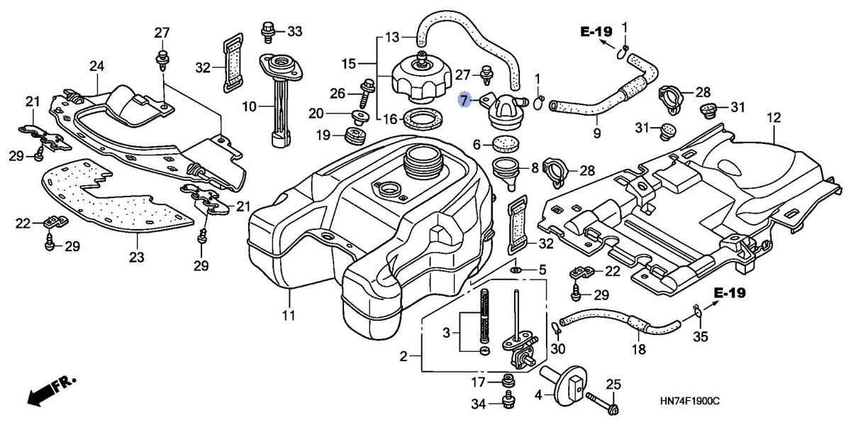 Honda OEM part 17254-HN7-000