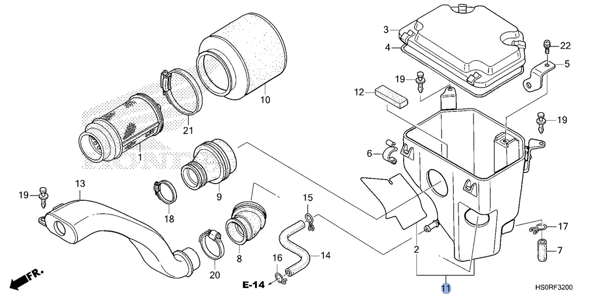 Honda OEM part 17254-HS0-A00