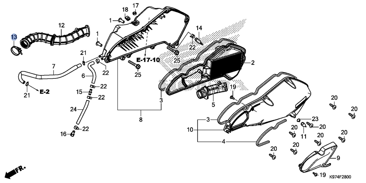 Honda OEM part 17254-KVB-T00