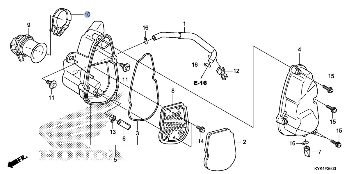 Honda OEM part 17254-KYK-910