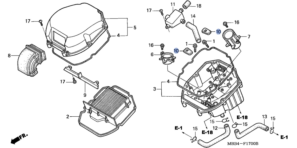 Honda OEM part 17254-MBB-000