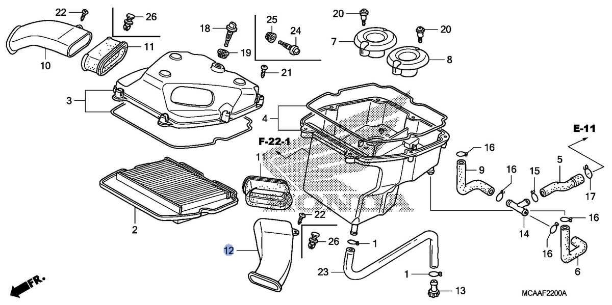 Honda OEM part 17254-MCA-S40