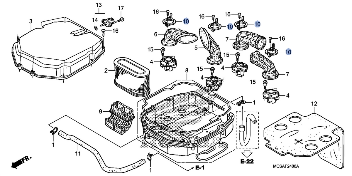 Honda OEM part 17254-MCS-305