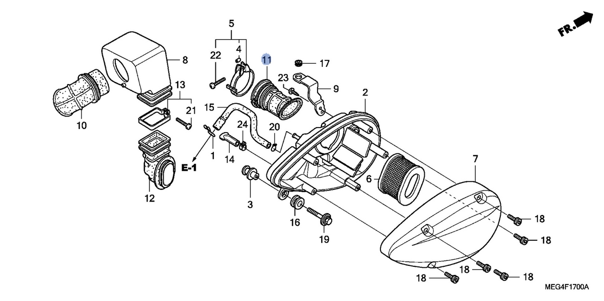 Honda OEM part 17254-MEG-000