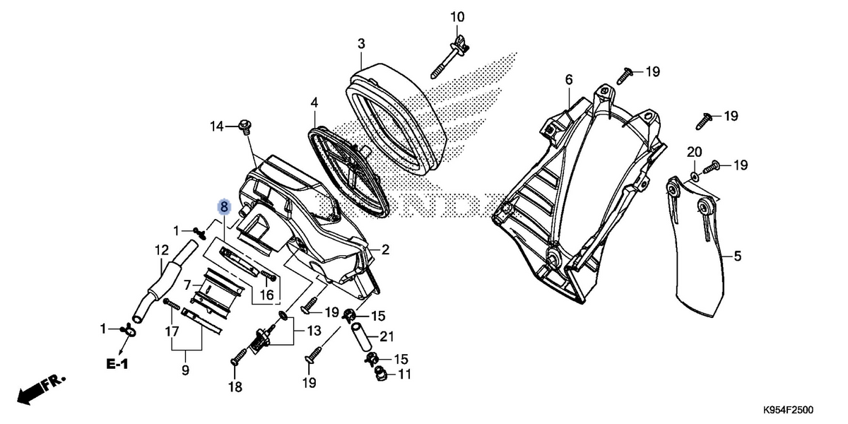 Honda OEM part 17254-MKE-A00