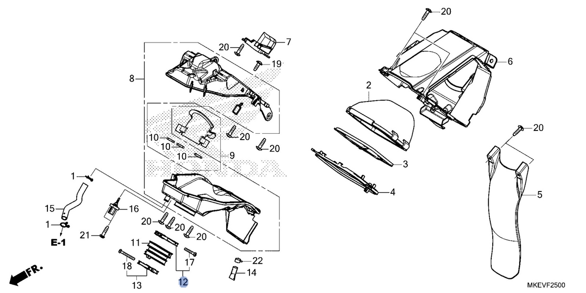 Honda OEM part 17254-MKE-B50